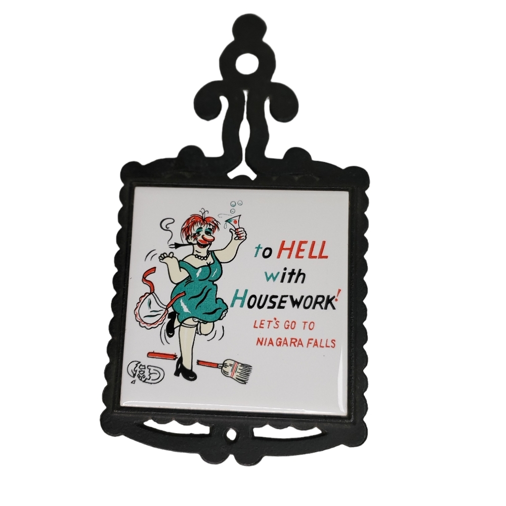 Vintage Cast Iron and Ceramic Trivit Niagara Falls Made in Japan